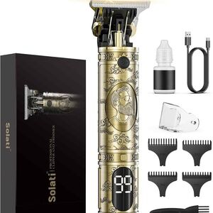 Cordless Pro Hair Clipper, Beard Trimmers w/ LCD Display Electric Rechargeable